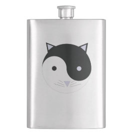 Petaca Kitty Yin Yang Meditation Design Black, White,