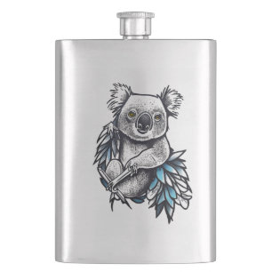 Petaca Koala Oso Natural Animal Ilustracion Arte Tat