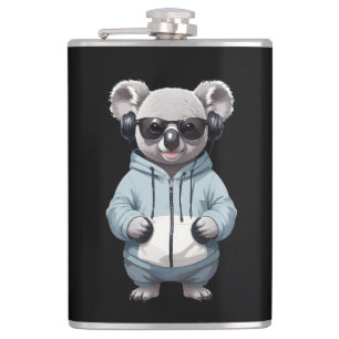 Petaca Koala Usando Hoodie Funny Carácter Animal De Guay