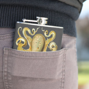 Petaca Kraken Vintage, Pulpo Gamochonia, Ernst Haeckel