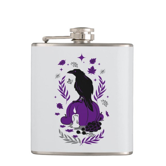 Petaca La avenida del otoño - Matraz de cosecha gótica (Anverso)