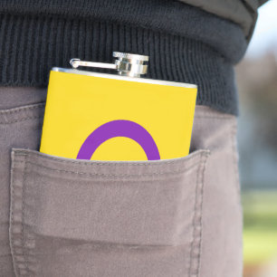 Petaca La bandera del orgullo intersexual de SlipperyJoe 