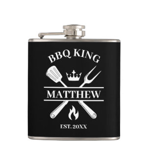 Petaca La barbacoa del Rey de barbacoa personalizada