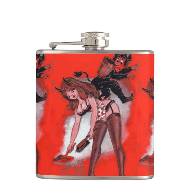 Petaca La belleza y los Navidades de navidad de la época  (Anverso)