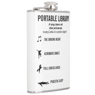 Petaca La biblioteca portátil de actuaciones divertida