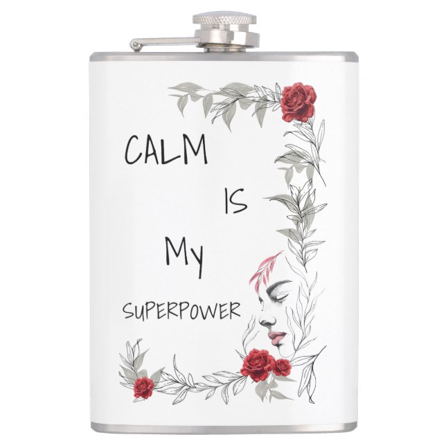 Petaca La calma es mi superpoder | Confianza en uno mismo (Anverso)