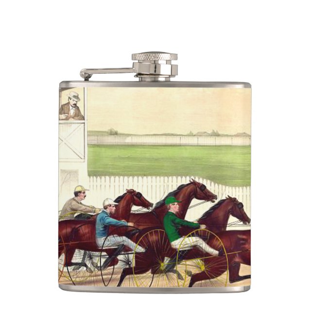 Petaca La carrera de caballos SUPERIOR es mi vida (Anverso)