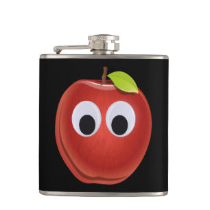 Petaca La divertida Manzana Roja con los ojos en Google