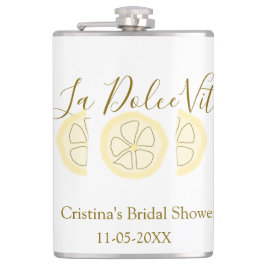 Petaca La Dolce Vita amarillo limón despedida de soltera