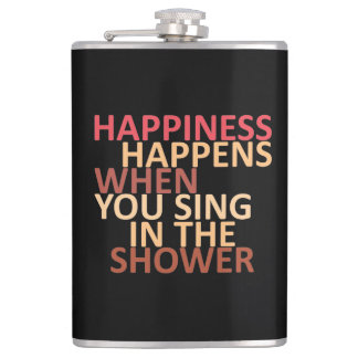 Petaca La felicidad ocurre cuando cantas en la ducha
