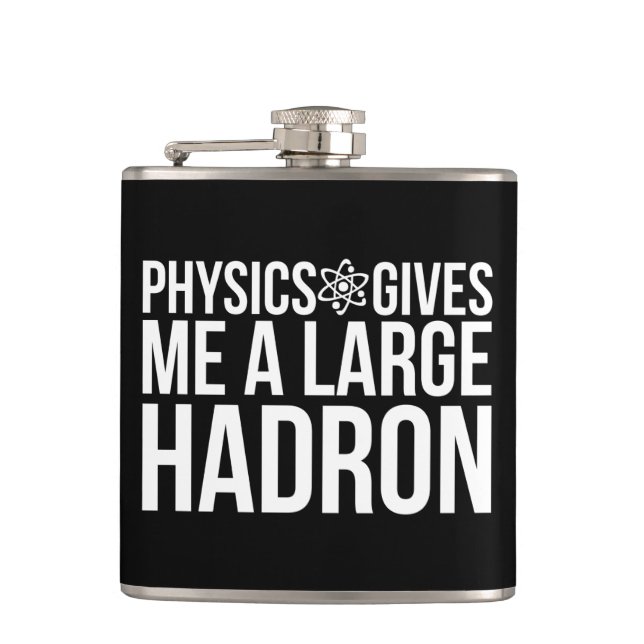 Petaca La física me da un Hadron grande (Anverso)