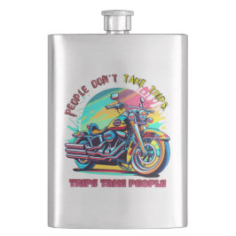 Petaca La gente no hace viajes: bicicleta de estilo retro