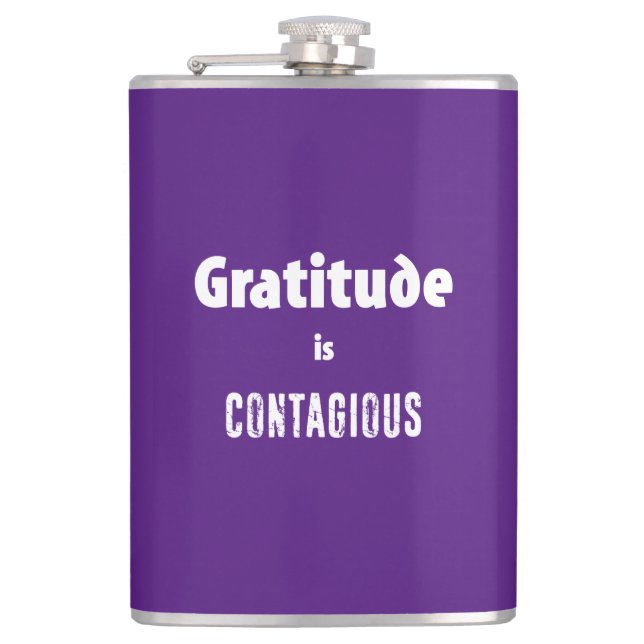 Petaca La Gratitud Es Contagiosa (Anverso)