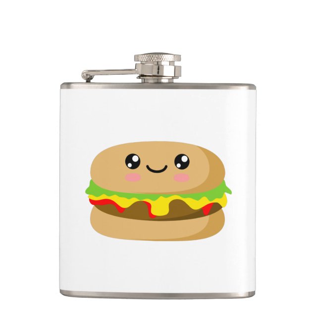 Petaca La hamburguesa Kawaii. (Anverso)