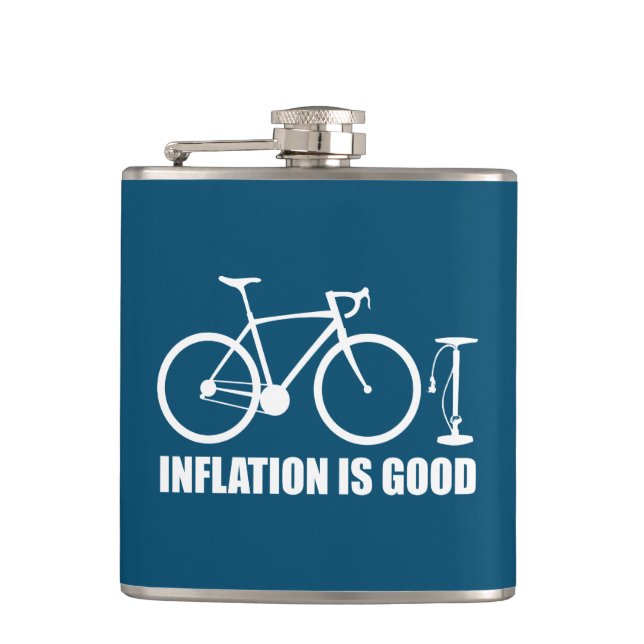 Petaca La Inflación Es Buena Bicicleta (Anverso)