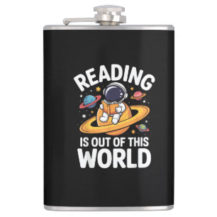 Petaca La lectura es divertida libros de espacio fuera de