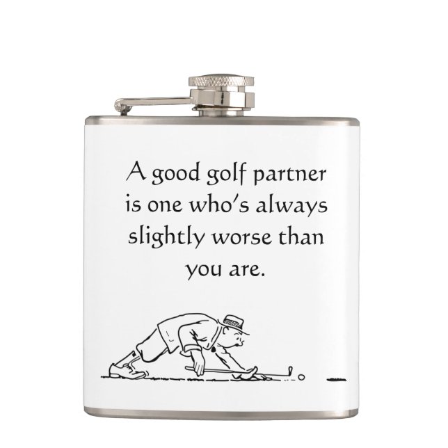Petaca La máscara de vinílico de Fun Golfer (Anverso)