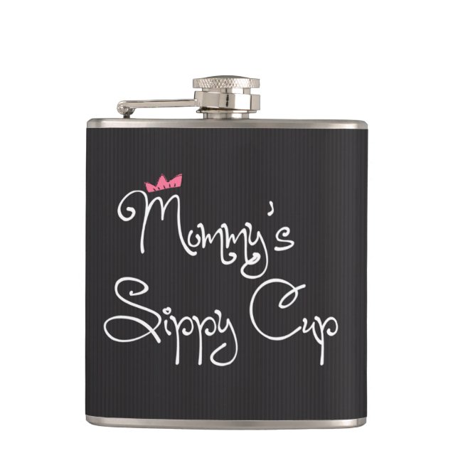 Petaca La máscara personalizada de la copa Sippy de mamá (Anverso)