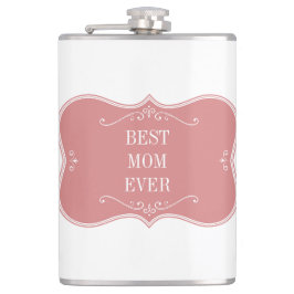 Petaca La mejor madre del mundo, marco rosa