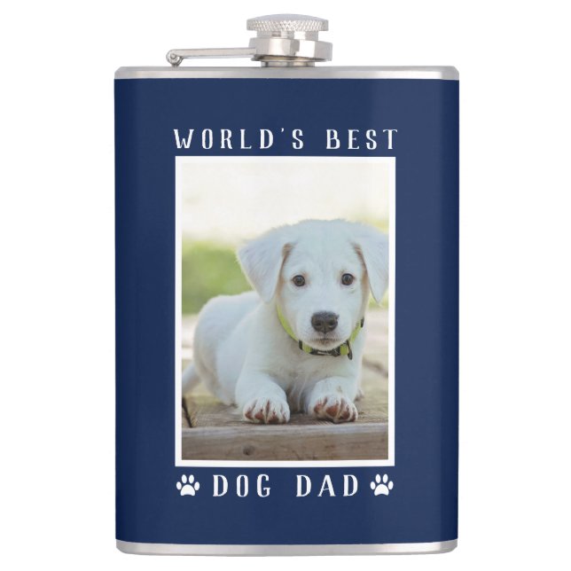 Petaca La mejor pintura de papá perro del mundo imprime f (Anverso)