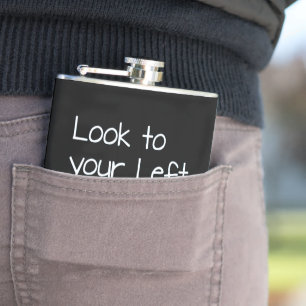 Petaca La mirada de SlipperyJoe dejó graciosa flecha blan