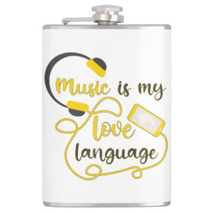 Petaca La música es mi lenguaje amoroso frase romántica