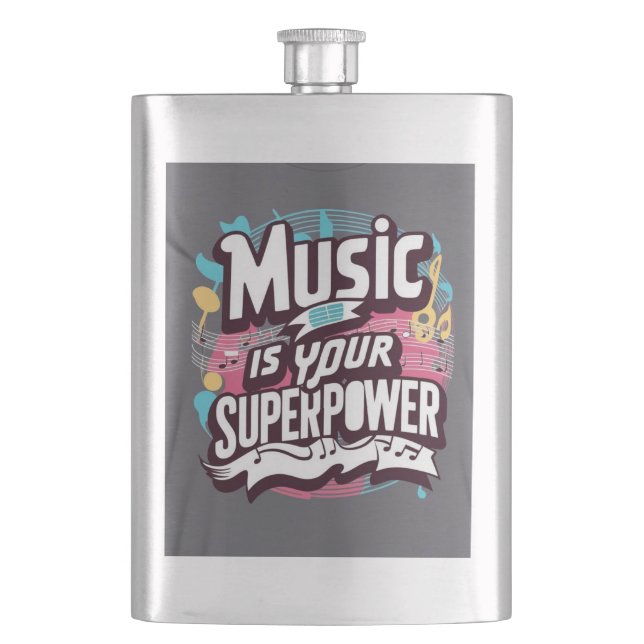Petaca La Música Es Tu Superpoder (Anverso)