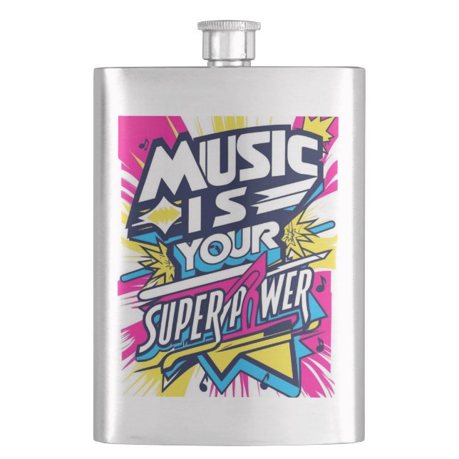 Petaca La Música Es Tu Superpoder opción 2 (Anverso)