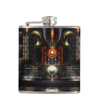 Petaca La Throne Room Fractal Art Flask De Acero Inoxidab