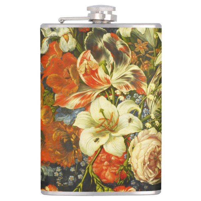 Petaca La vida con flores y fruta (Anverso)