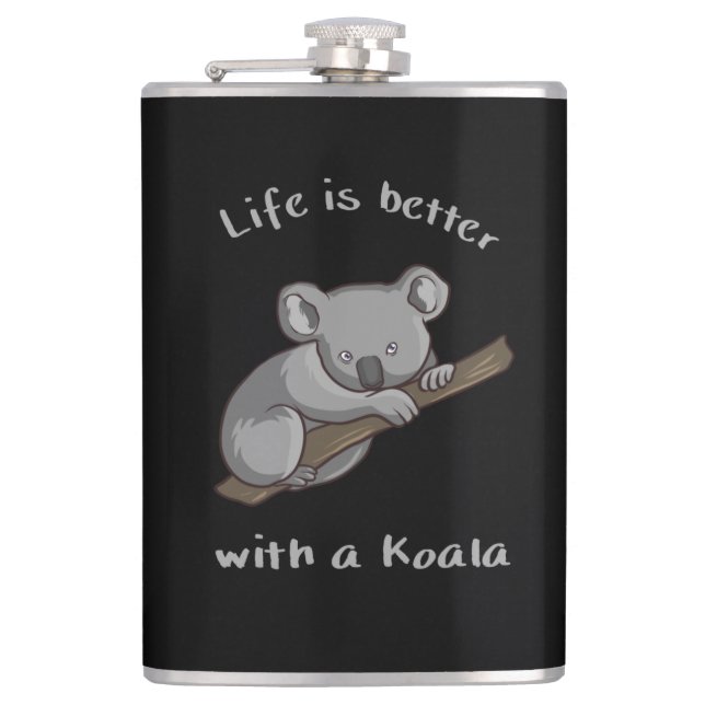 Petaca La Vida Es Mejor Con Koala (Anverso)