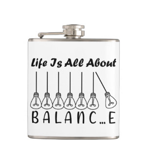 Petaca La vida se trata de inspiración de equilibrio y mo