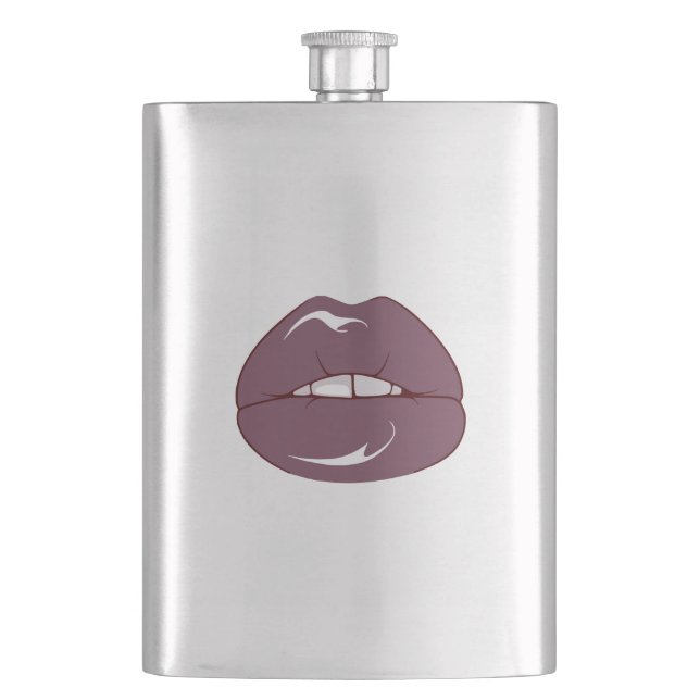 Petaca Labios Marrones Cool  (Anverso)