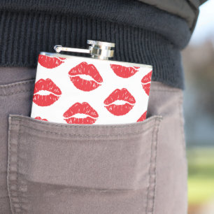 Petaca Labios Rojos, Labios Rojos, Beso, Patrón De Labios