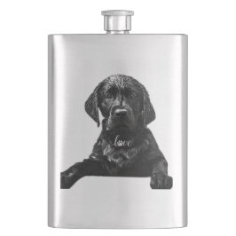 Petaca Labrador negro recuperador perrito T-Shirt Pil