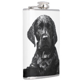 Petaca Labrador negro recuperador perrito T-Shirt Pil