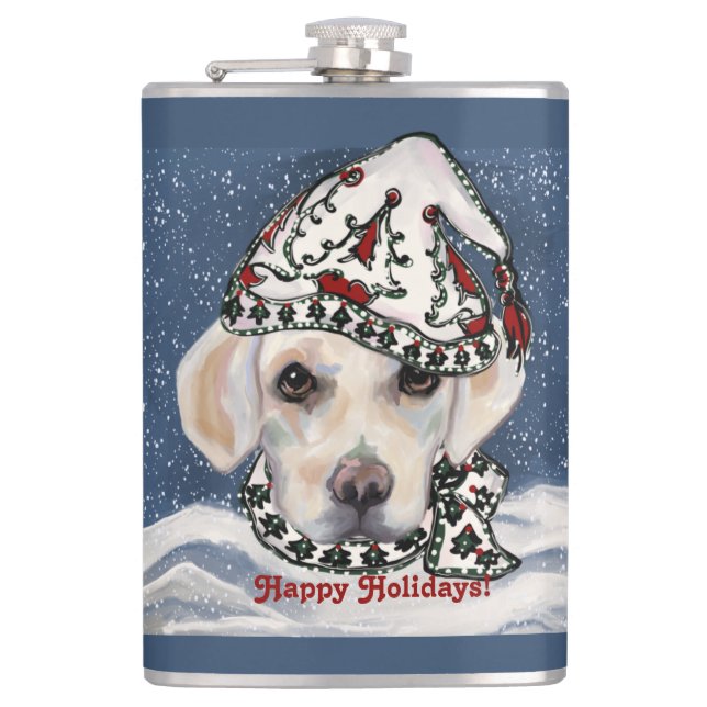 PETACA LABRADOR RETRIEVER BLANCO (Anverso)