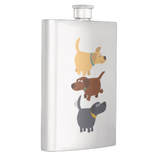 Petaca Labradores Personalizados bonitos en 3 Flavors Cla