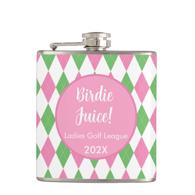 Petaca Ladies Golf League "Birdie Juice" Flask (Anverso)