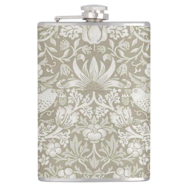 Petaca Ladrón de fresa Ivory, William Morris (Anverso)