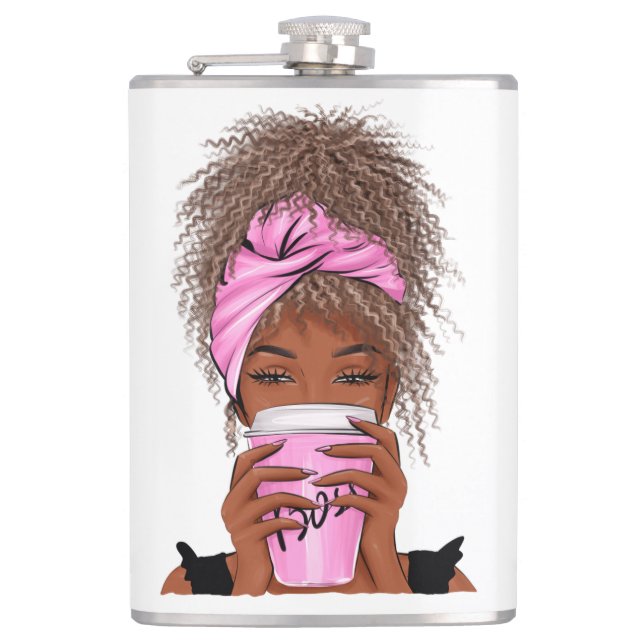 Petaca Lady Boss Life, Boss Babe Woman Two-Tone Coffee Mu (Anverso)