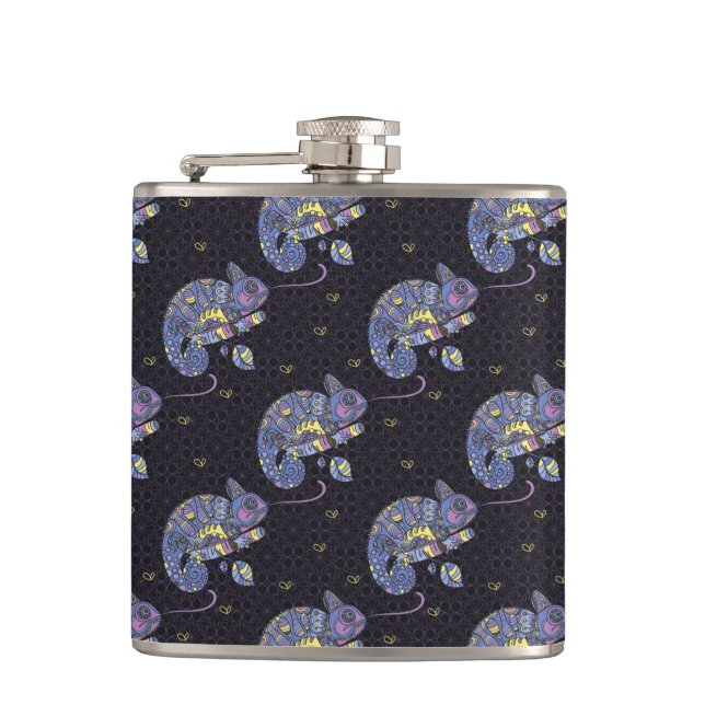 Petaca Lagarto de Zentangle (Anverso)