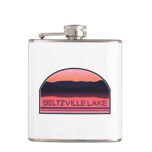 Petaca Lago Beltzville Pennsylvania Amanecer Rojo