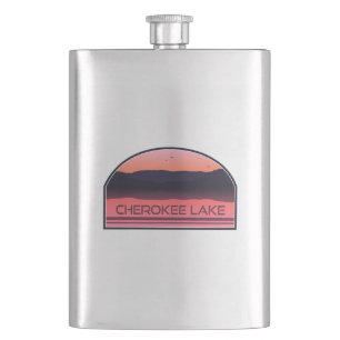 Petaca Lago Cherokee Tennessee Red Sunrise