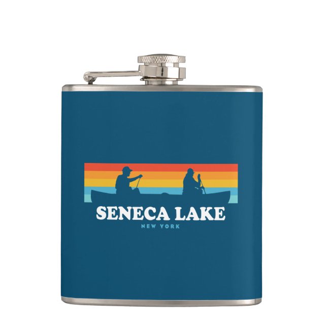 Petaca Lago Seneca Canoe Nueva York (Anverso)