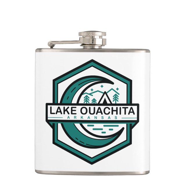 Petaca LAKE OUACHITA arkansas moon hexa (Anverso)