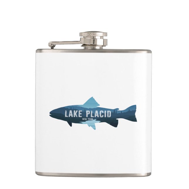 Petaca Lake Placid New York Fish (Anverso)