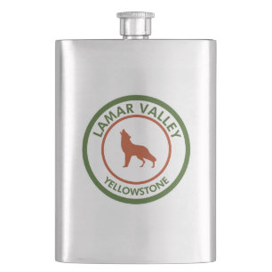 Petaca Lamar Valley Yellowstone Wolf