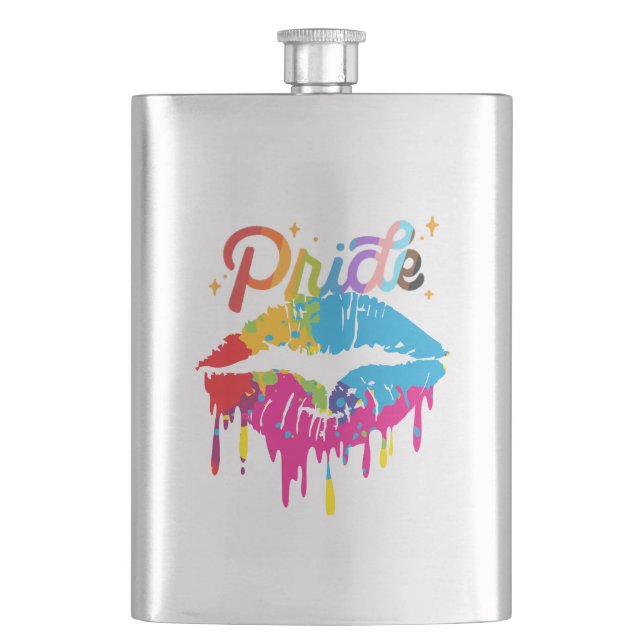 Petaca Lámparas de arcoiris con orgullo | LGBTQ | Matraz  (Anverso)