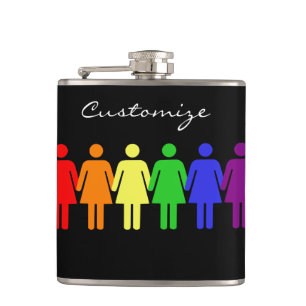 Petaca las derechas LGBTQIA Thunder_Cove de las mujeres